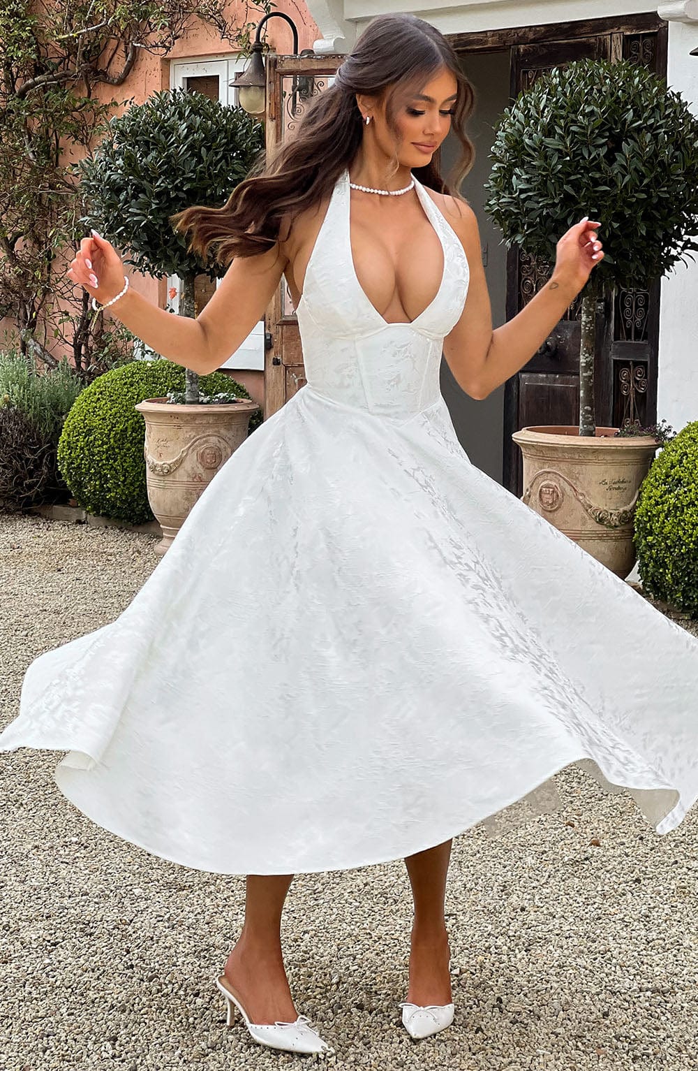 Effie Midi Dress Ivory – Effie Ivory Midi Dress, Sophistication and Timeless Elegance
