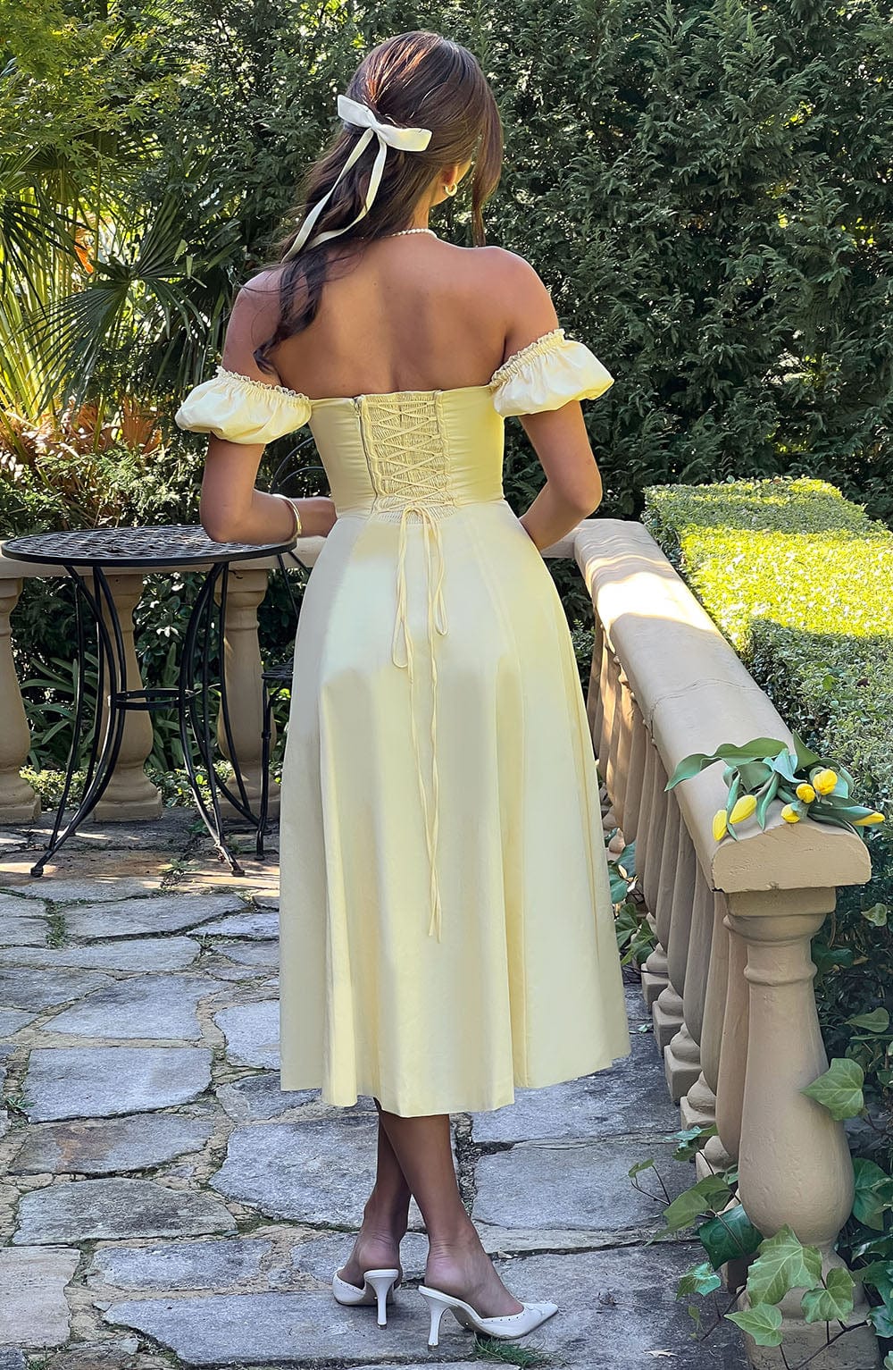 Courtney Midi Dress Lemon – Courtney Yellow Midi Dress, Freshness and Elegance in One Piece