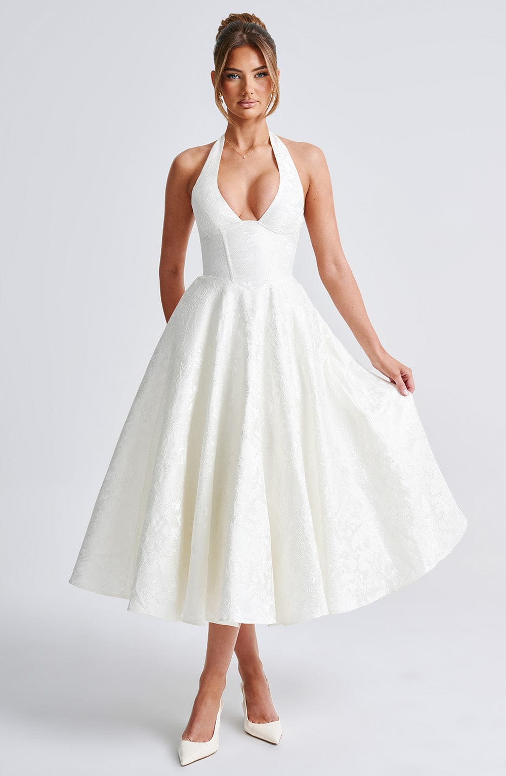 Effie Midi Dress Ivory – Effie Ivory Midi Dress, Sophistication and Timeless Elegance