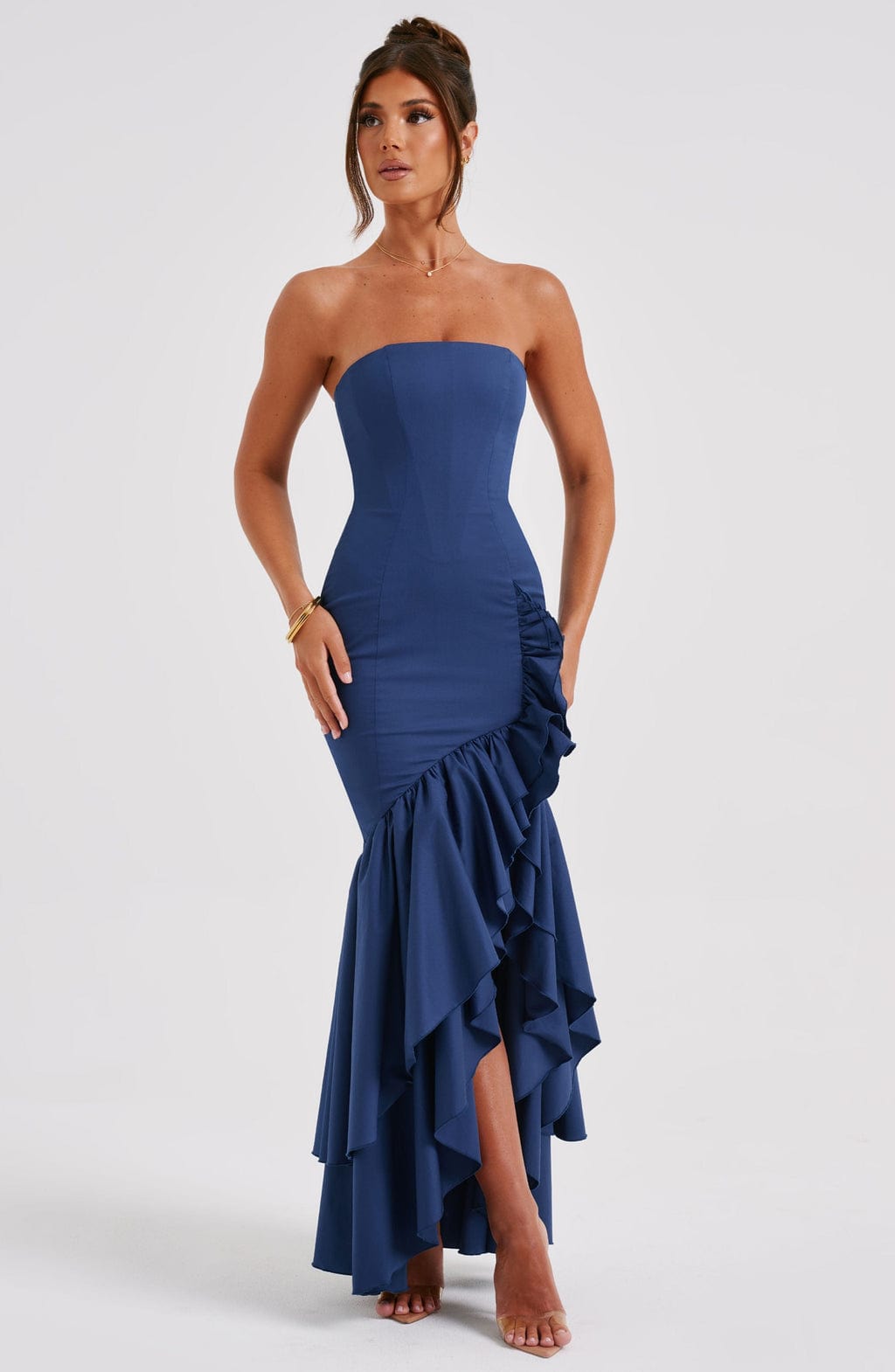 Angelina Maxi Dress Navy - Angelina Navy Blue Long Dress, Timeless Sophistication and Exclusive Elegance