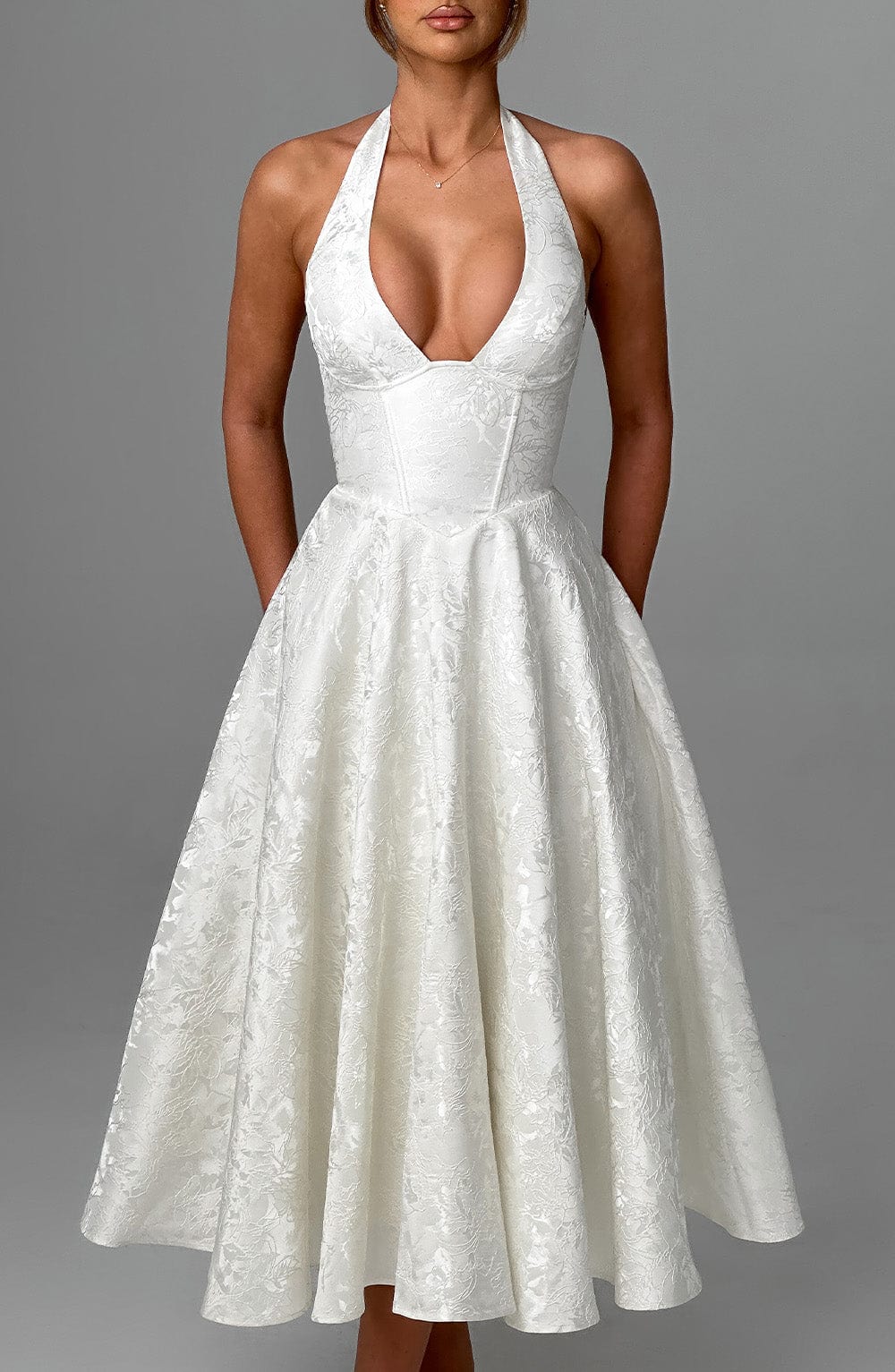 Effie Midi Dress Ivory – Effie Ivory Midi Dress, Sophistication and Timeless Elegance