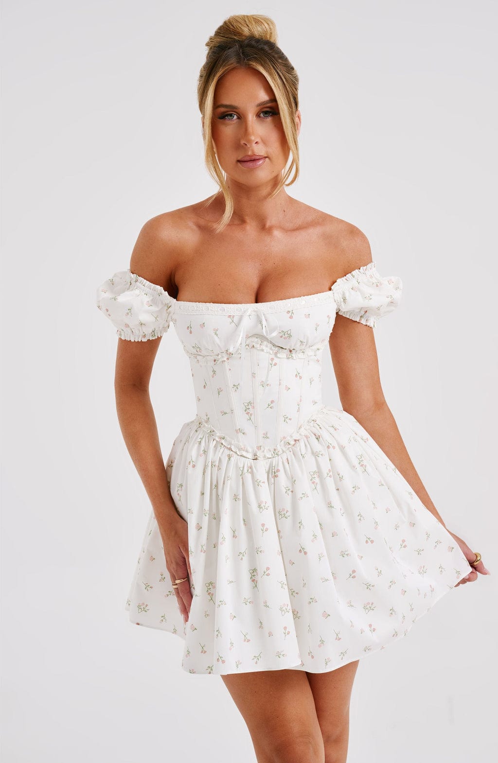 Penelope Mini Dress Blush Floral Print – Penelope Mini Dress Floral Print, Romanticism and Elegance