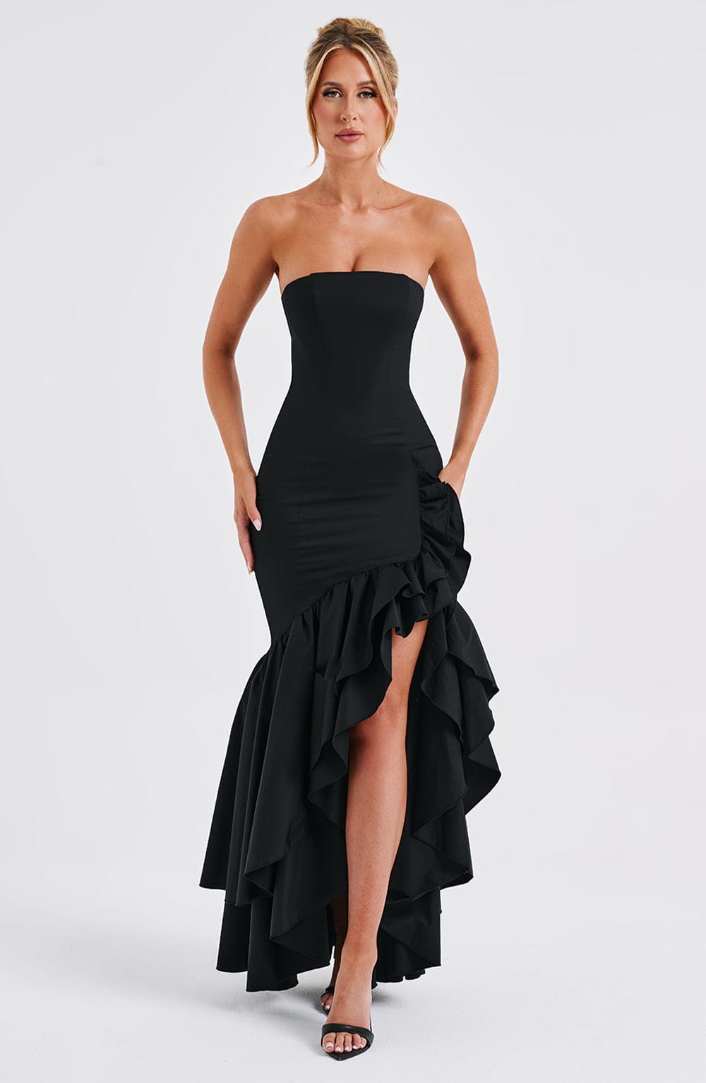 Angelina Maxi Dress Black - Angelina Black Long Dress, Timeless Sophistication and Refined Elegance