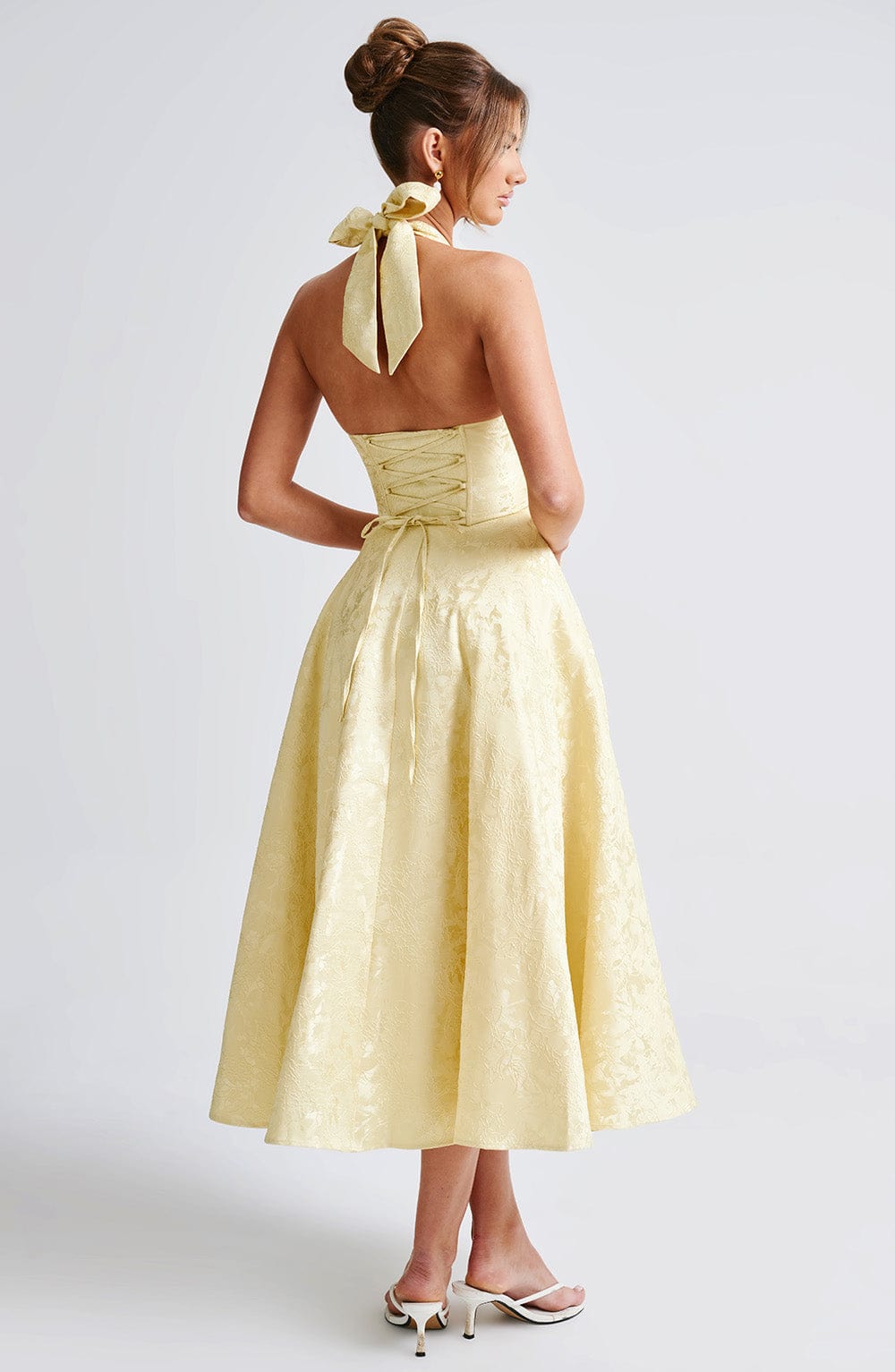 Effie Midi Dress Lemon – Effie Yellow Midi Dress, Vibrant Elegance and Exclusive Sophistication