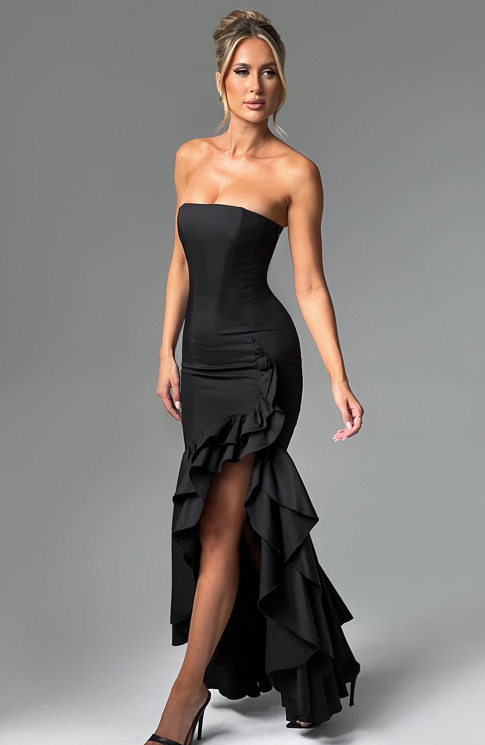 Angelina Maxi Dress Black - Angelina Black Long Dress, Timeless Sophistication and Refined Elegance