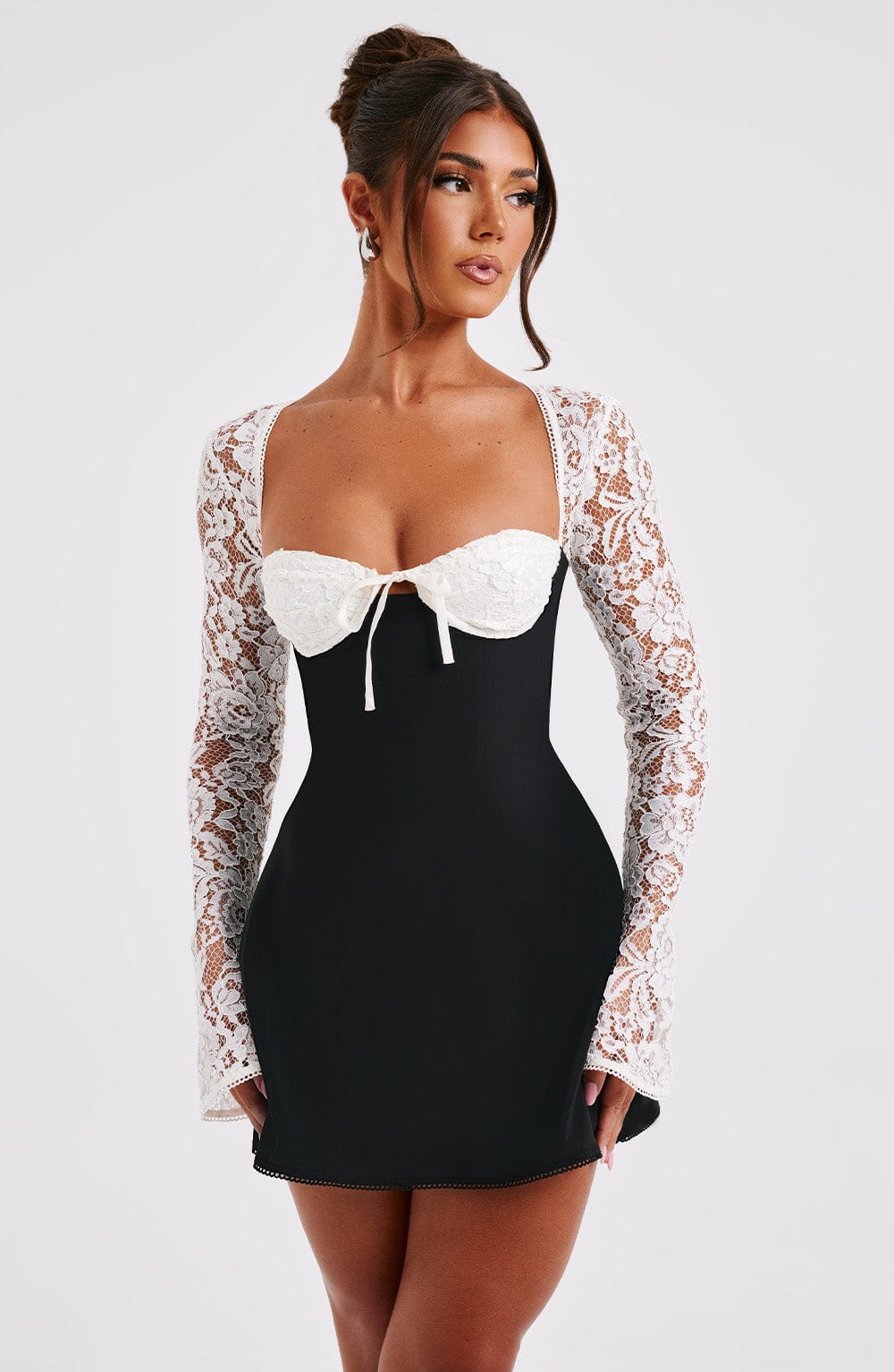 Jacinta Mini Dress Black & White – Jacinta Black and White Mini Dress, Sophistication and Timeless Style