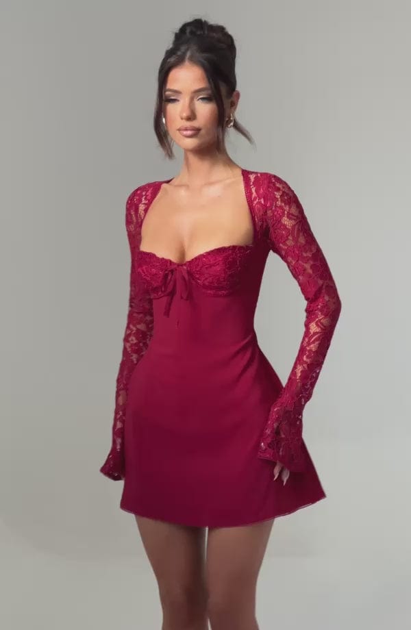 Jacinta Mini Dress Red – Jacinta Red Mini Dress, Sophistication and Passion in Every Detail