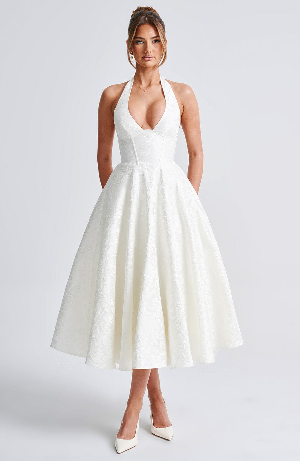Effie Midi Dress Ivory – Effie Ivory Midi Dress, Sophistication and Timeless Elegance