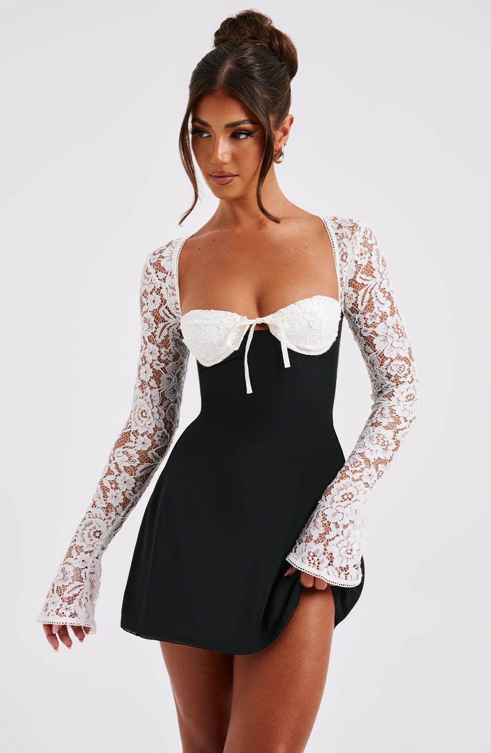 Jacinta Mini Dress Black & White – Jacinta Black and White Mini Dress, Sophistication and Timeless Style