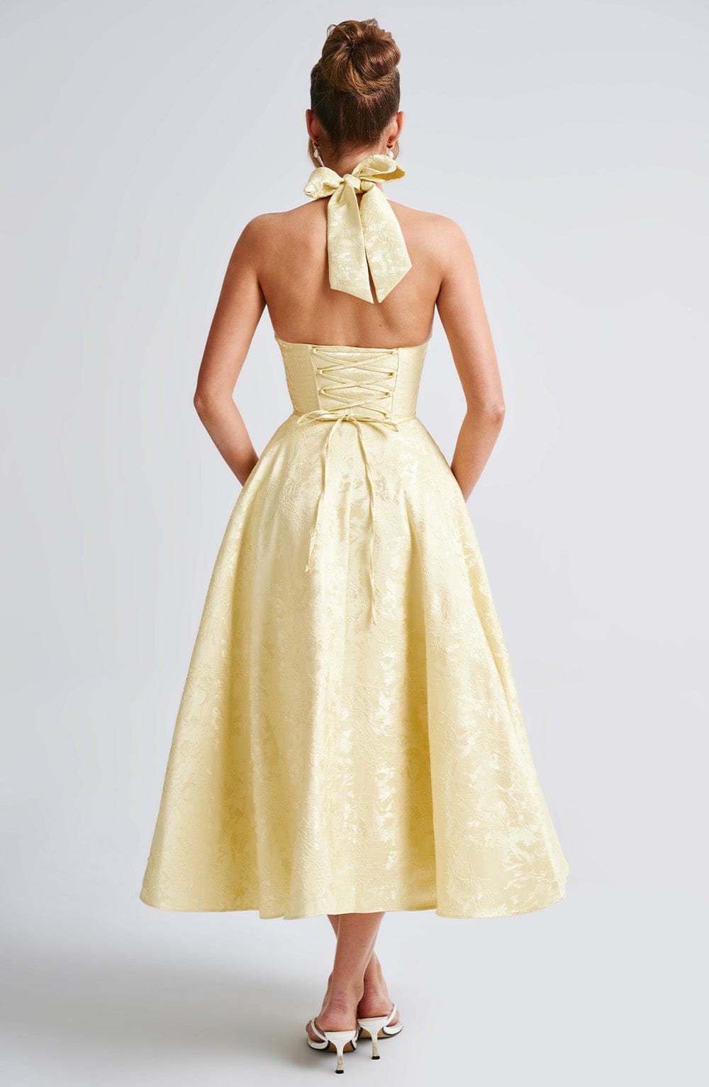 Effie Midi Dress Lemon – Effie Yellow Midi Dress, Vibrant Elegance and Exclusive Sophistication