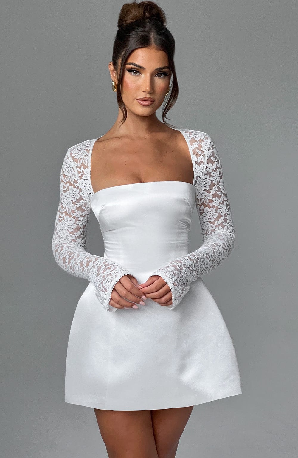 Sadie Mini Dress Ivory - Sadie Ivory Mini Dress, Elegance and Modernity