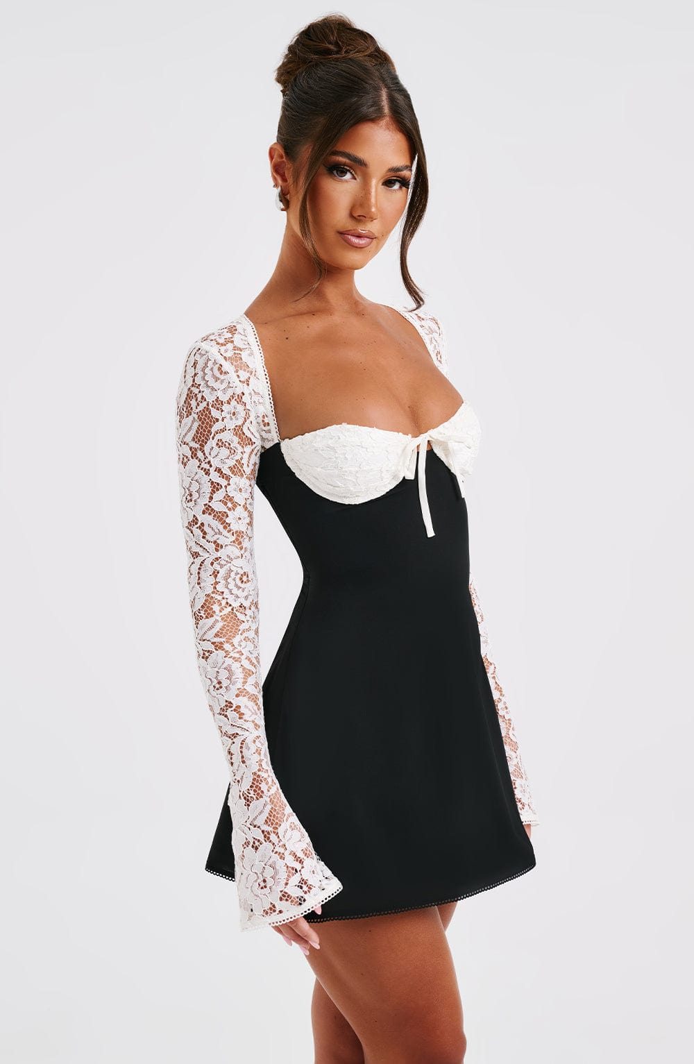 Jacinta Mini Dress Black & White – Jacinta Black and White Mini Dress, Sophistication and Timeless Style