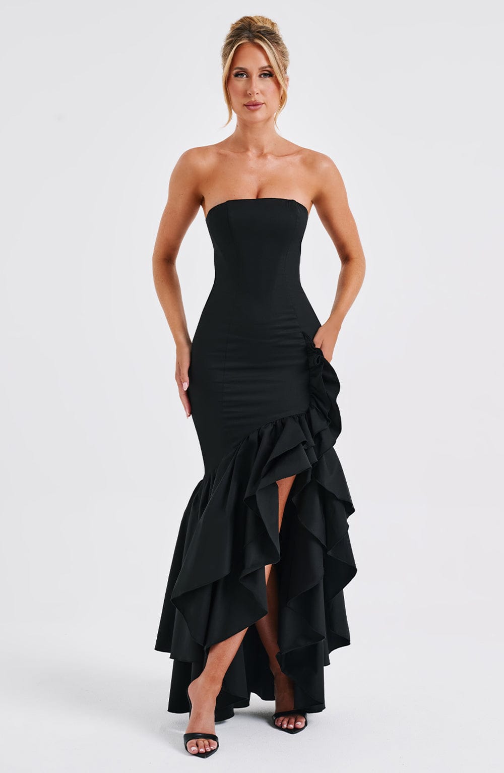 Angelina Maxi Dress Black - Angelina Black Long Dress, Timeless Sophistication and Refined Elegance