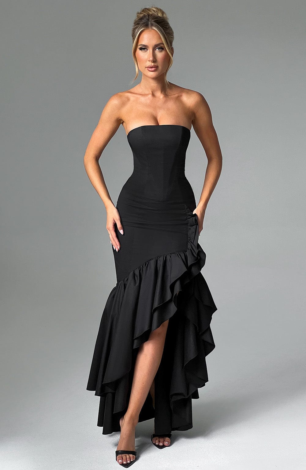 Angelina Maxi Dress Black - Angelina Black Long Dress, Timeless Sophistication and Refined Elegance