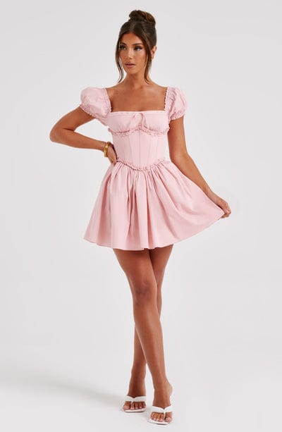 Penelope Mini Dress Blush – Penelope Blush Mini Dress, Elegance and Delicacy in a Unique Piece