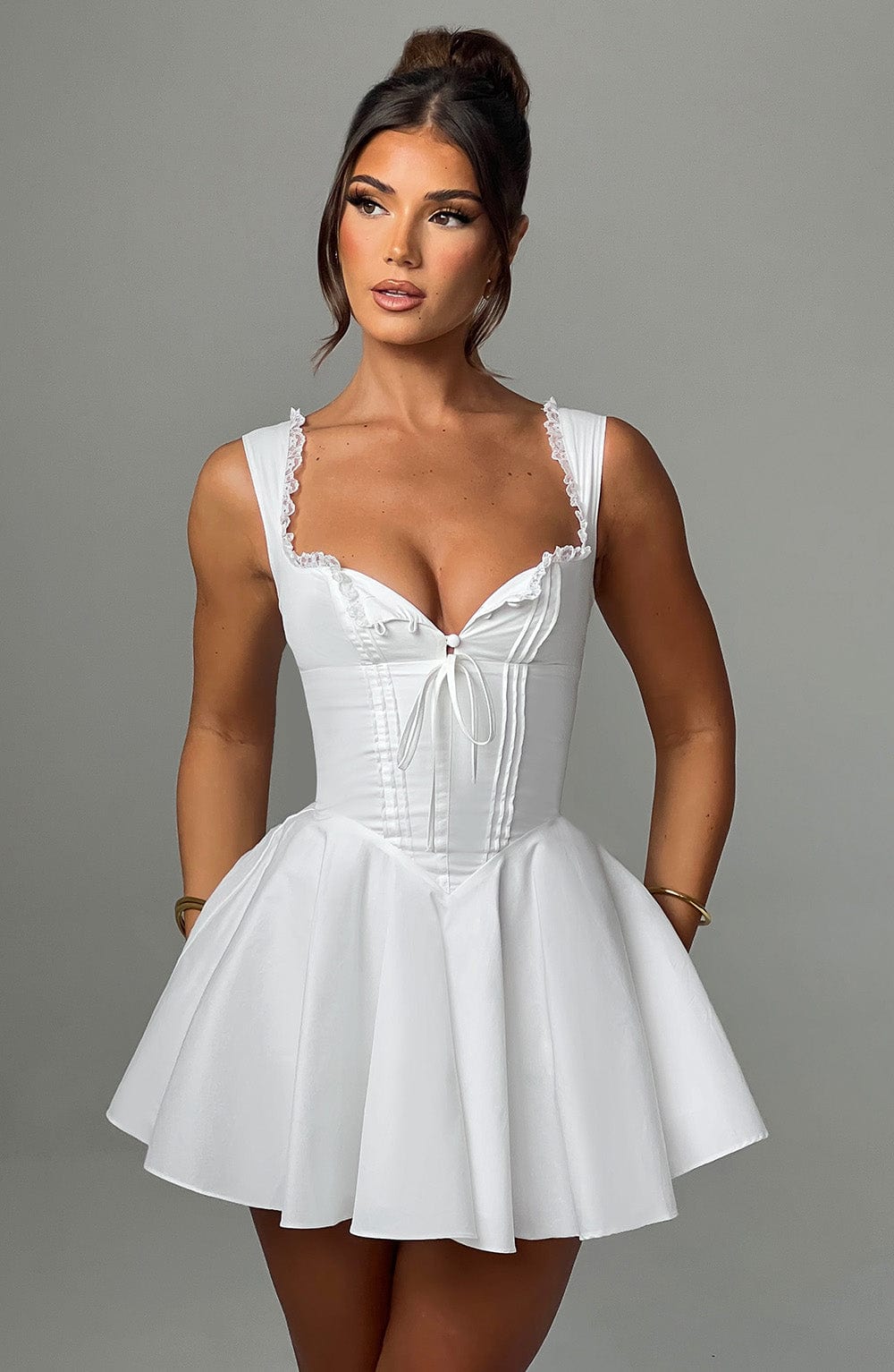 Antonella Mini Dress Ivory – Antonella Ivory Mini Dress, Timeless Elegance for Special Occasions