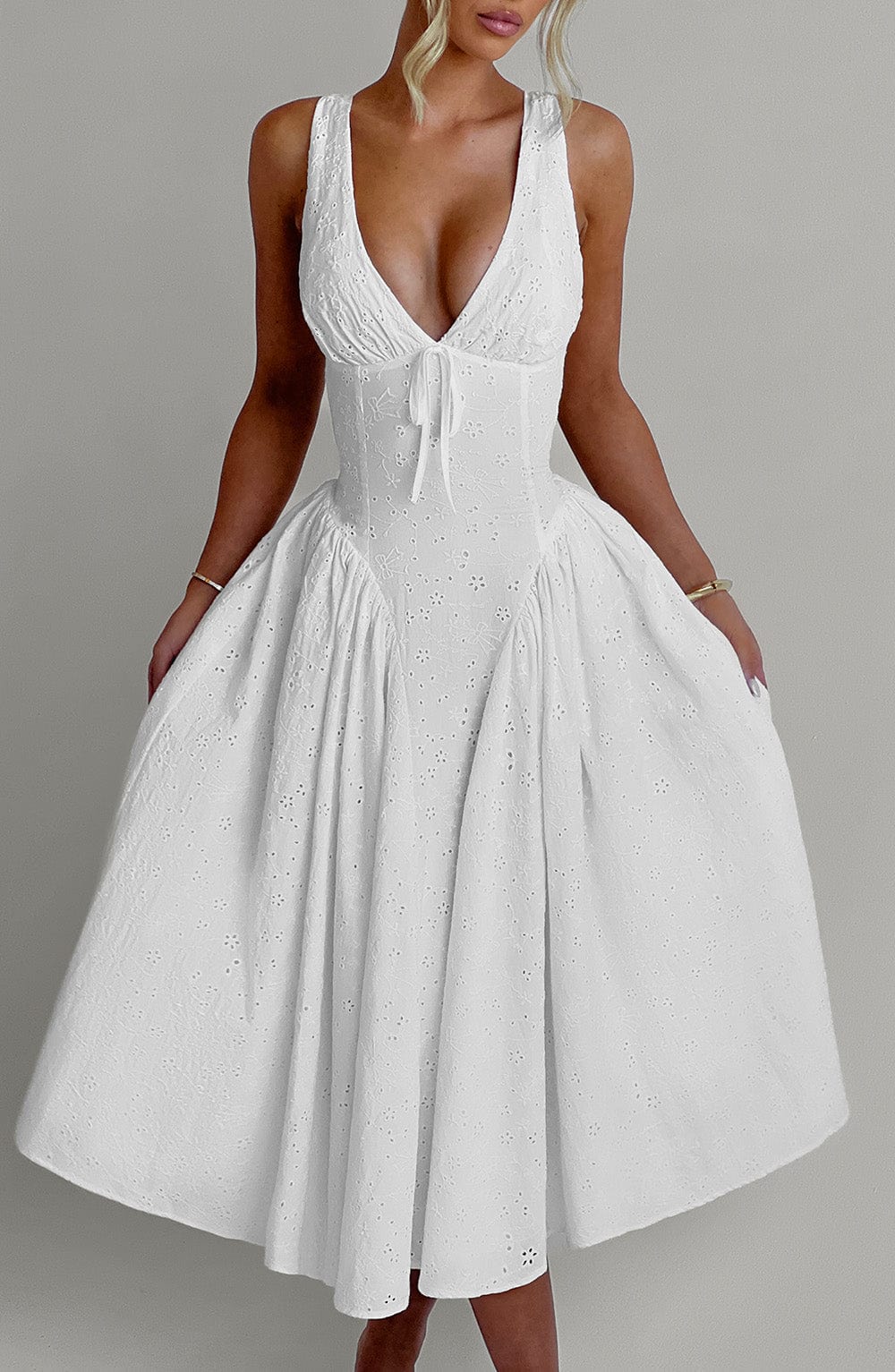 Monroe Midi Dress Ivory – Monroe Off White Midi Dress, Timeless Elegance and Sophistication