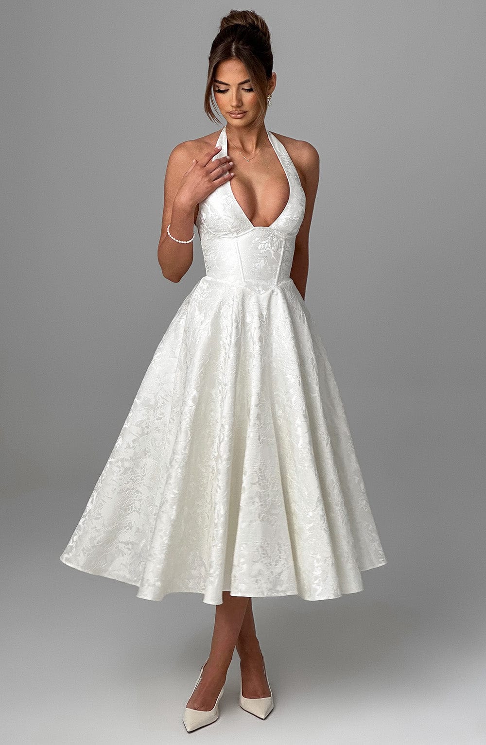 Effie Midi Dress Ivory – Effie Ivory Midi Dress, Sophistication and Timeless Elegance