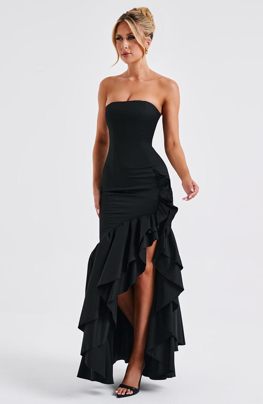Angelina Maxi Dress Black - Angelina Black Long Dress, Timeless Sophistication and Refined Elegance