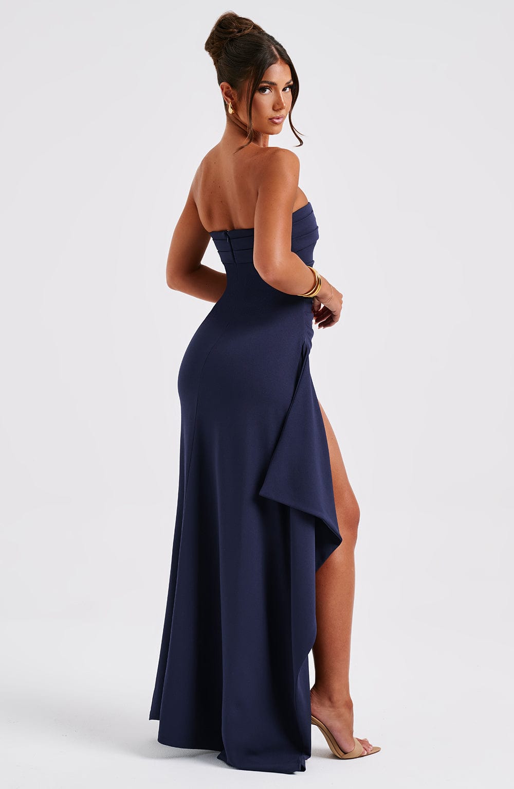 Zafira Maxi Dress Navy - Zafira Navy Blue Long Dress, Timeless Elegance and Sophistication