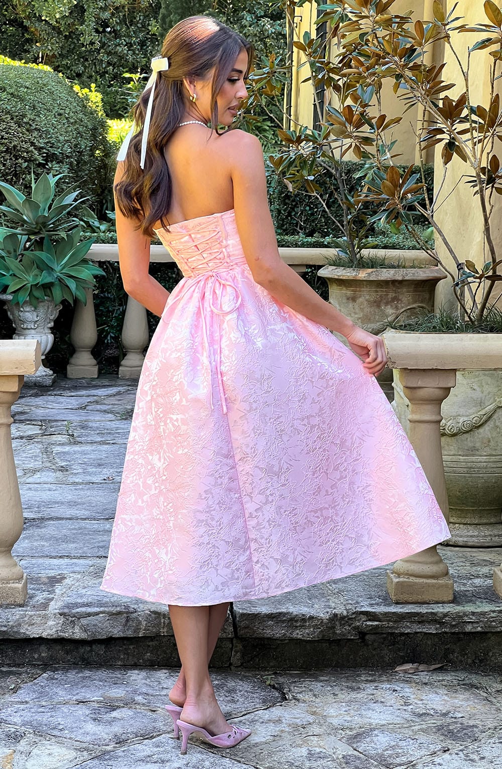 Saoirse Midi Dress Blush – Saoirse Blush Midi Dress, Elegance and Sophistication in Every Detail