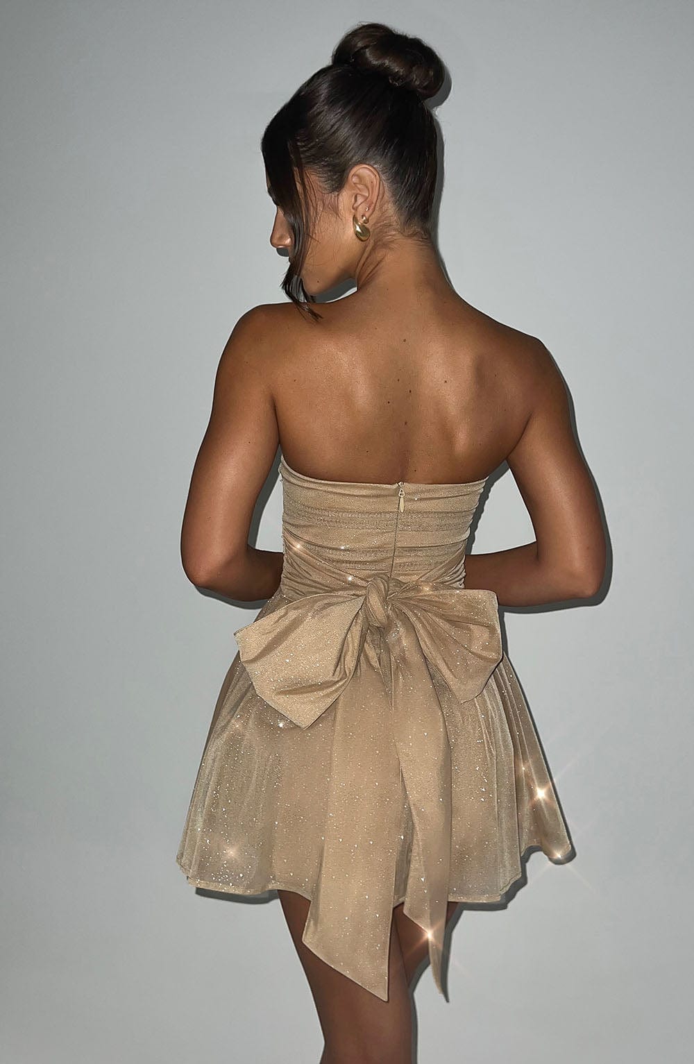 Katrina Mini Dress Gold Sparkle – Mini Katrina Gold Dress with Shine, Glamor and Exclusivity