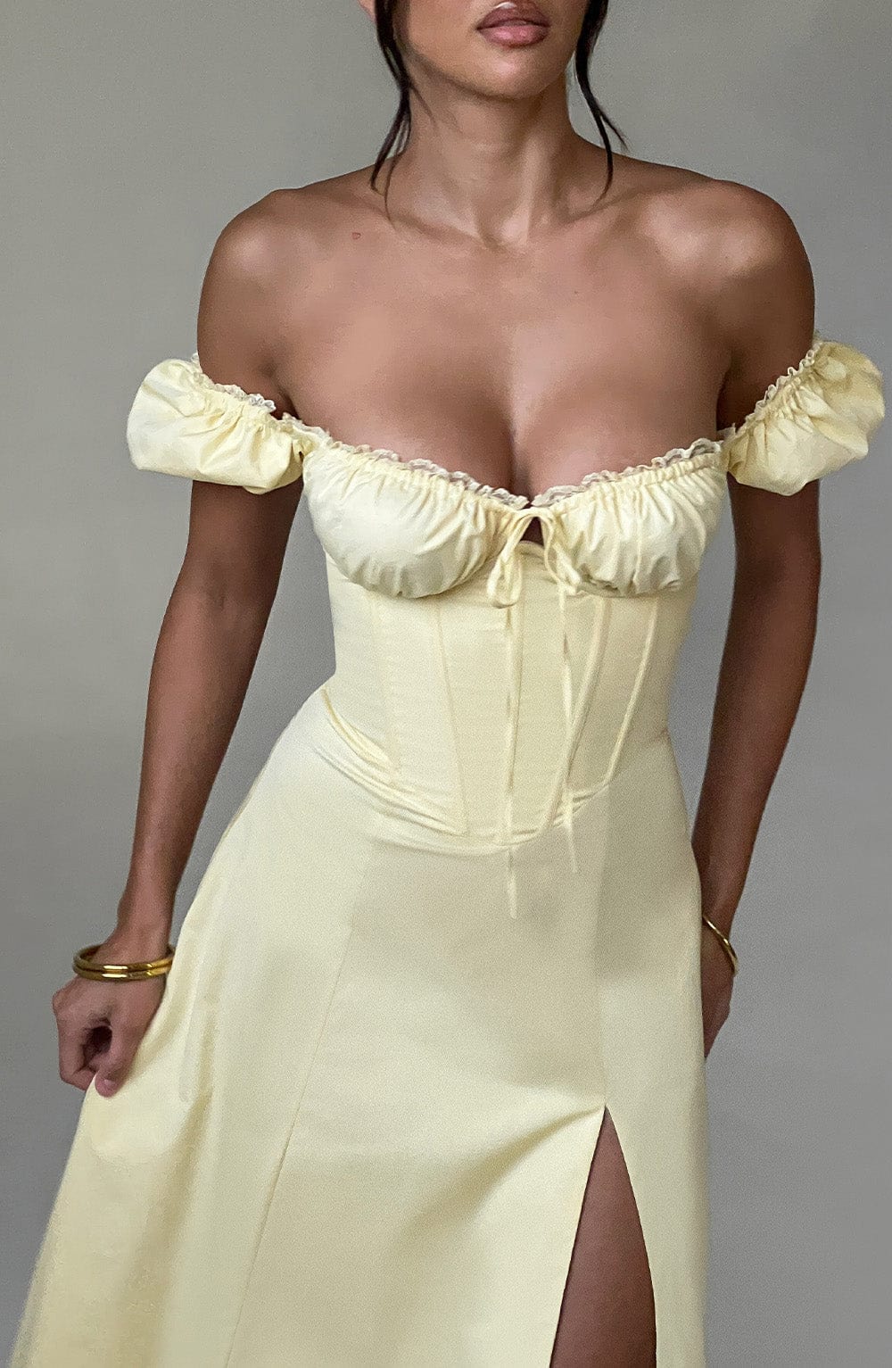 Courtney Midi Dress Lemon – Courtney Yellow Midi Dress, Freshness and Elegance in One Piece