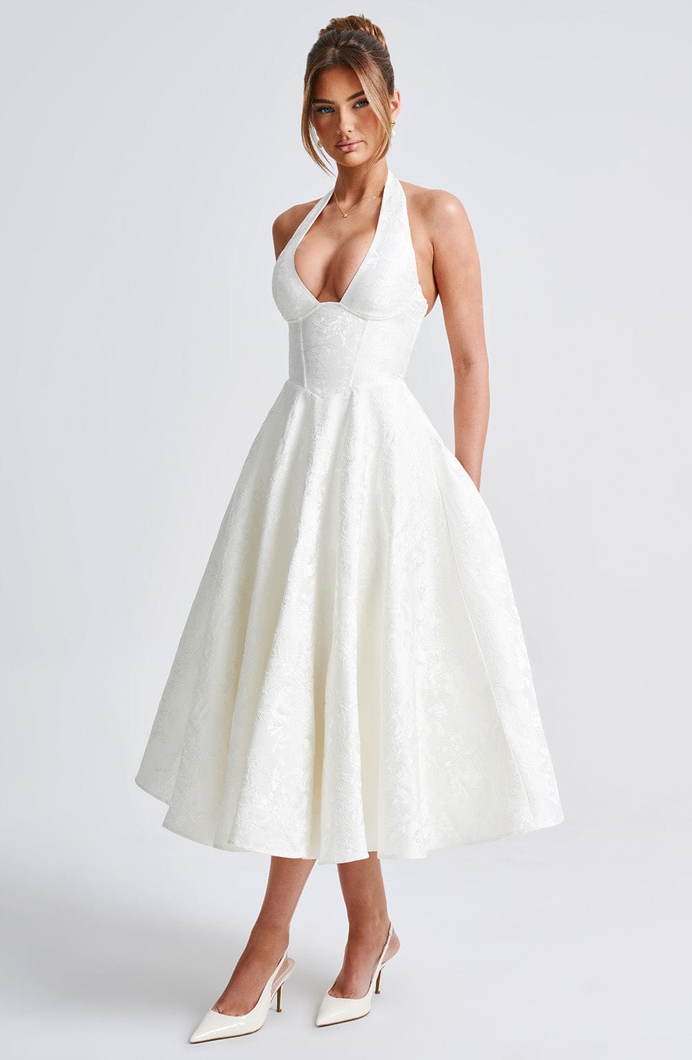 Effie Midi Dress Ivory – Effie Ivory Midi Dress, Sophistication and Timeless Elegance
