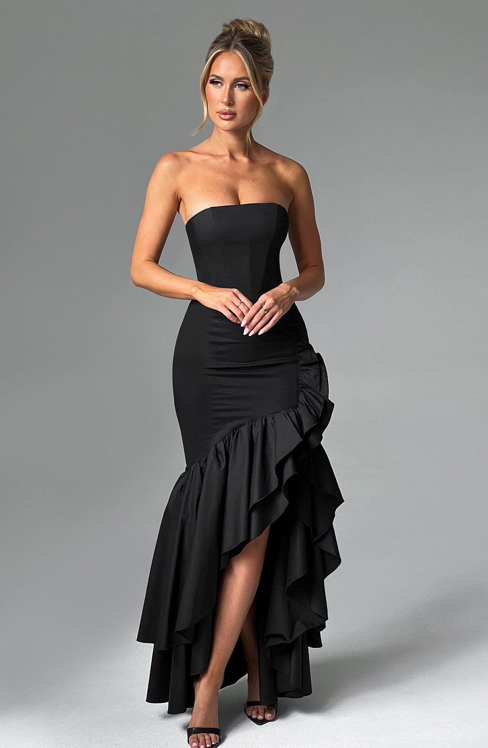 Angelina Maxi Dress Black - Angelina Black Long Dress, Timeless Sophistication and Refined Elegance