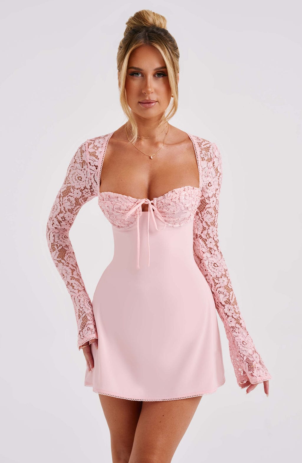 Jacinta Mini Dress Blush – Jacinta Blush Mini Dress, Delicacy and Elegance in Every Detail