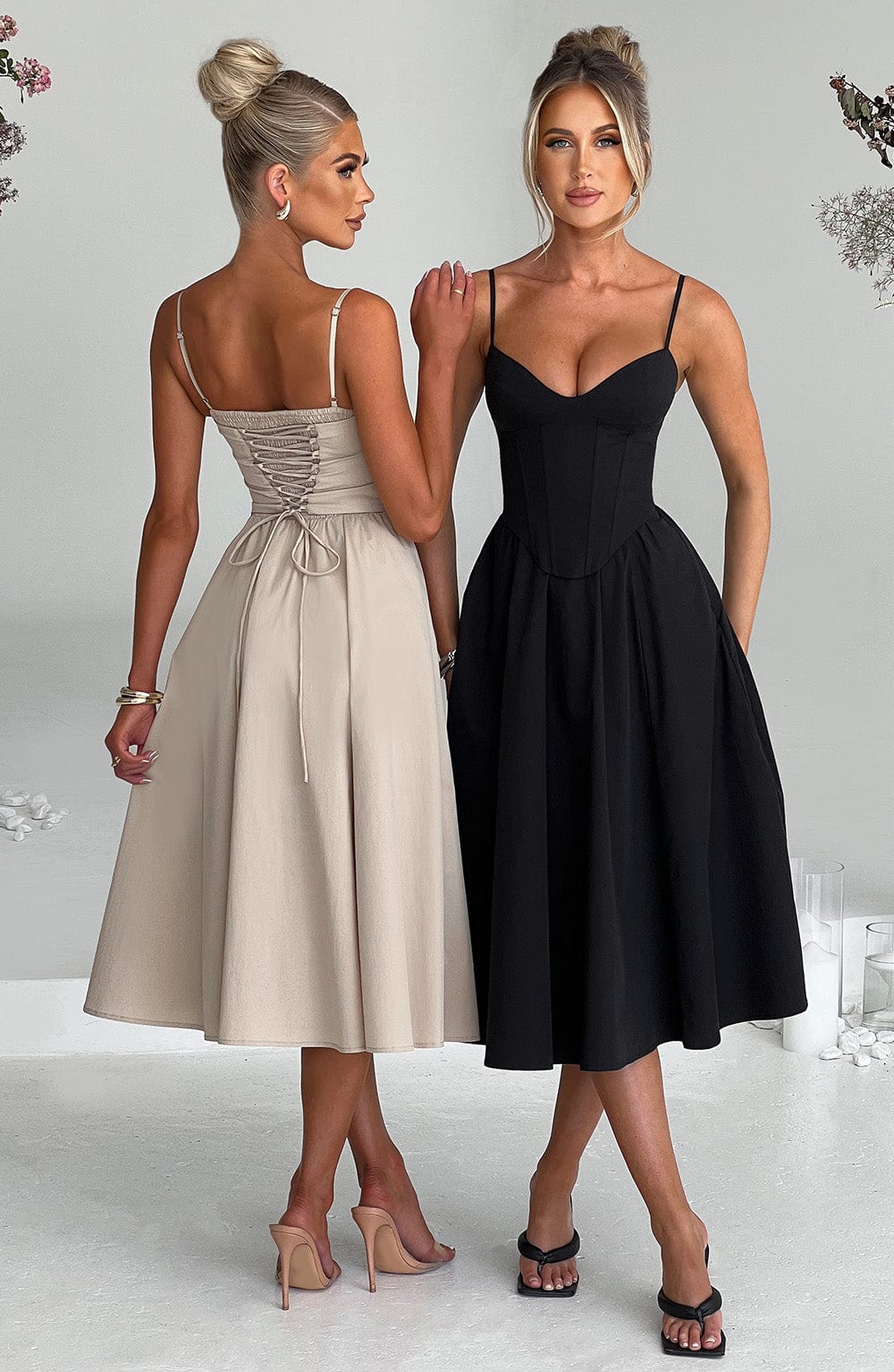 Mariella Midi Dress Black - Mariella Midi Dress Black, Timeless Sophistication and Elegant Style