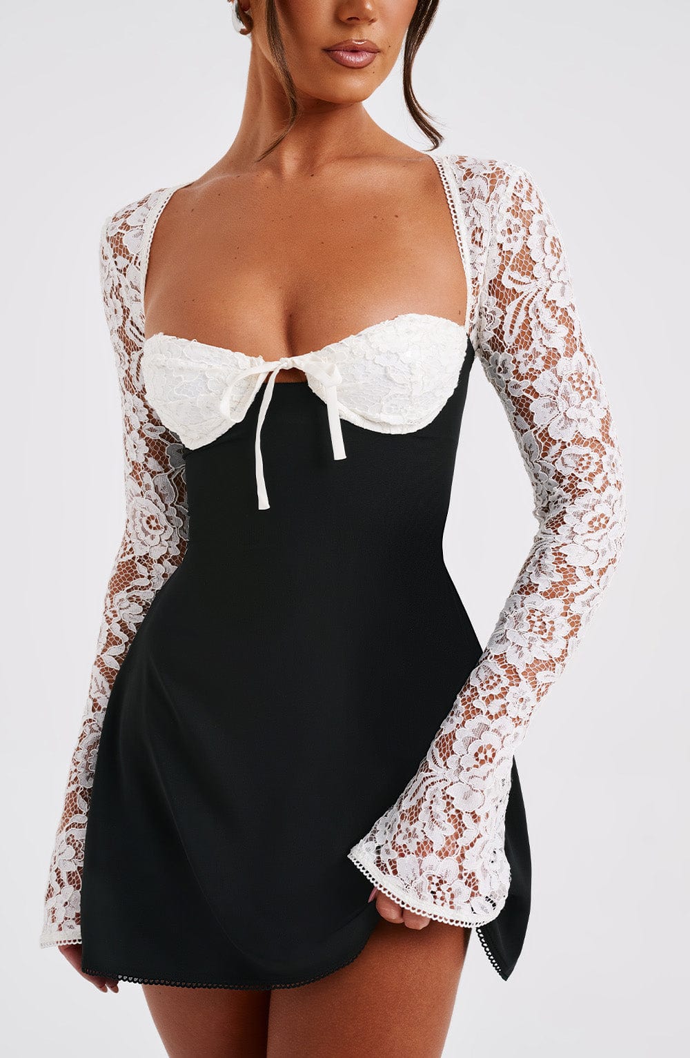 Jacinta Mini Dress Black & White – Jacinta Black and White Mini Dress, Sophistication and Timeless Style