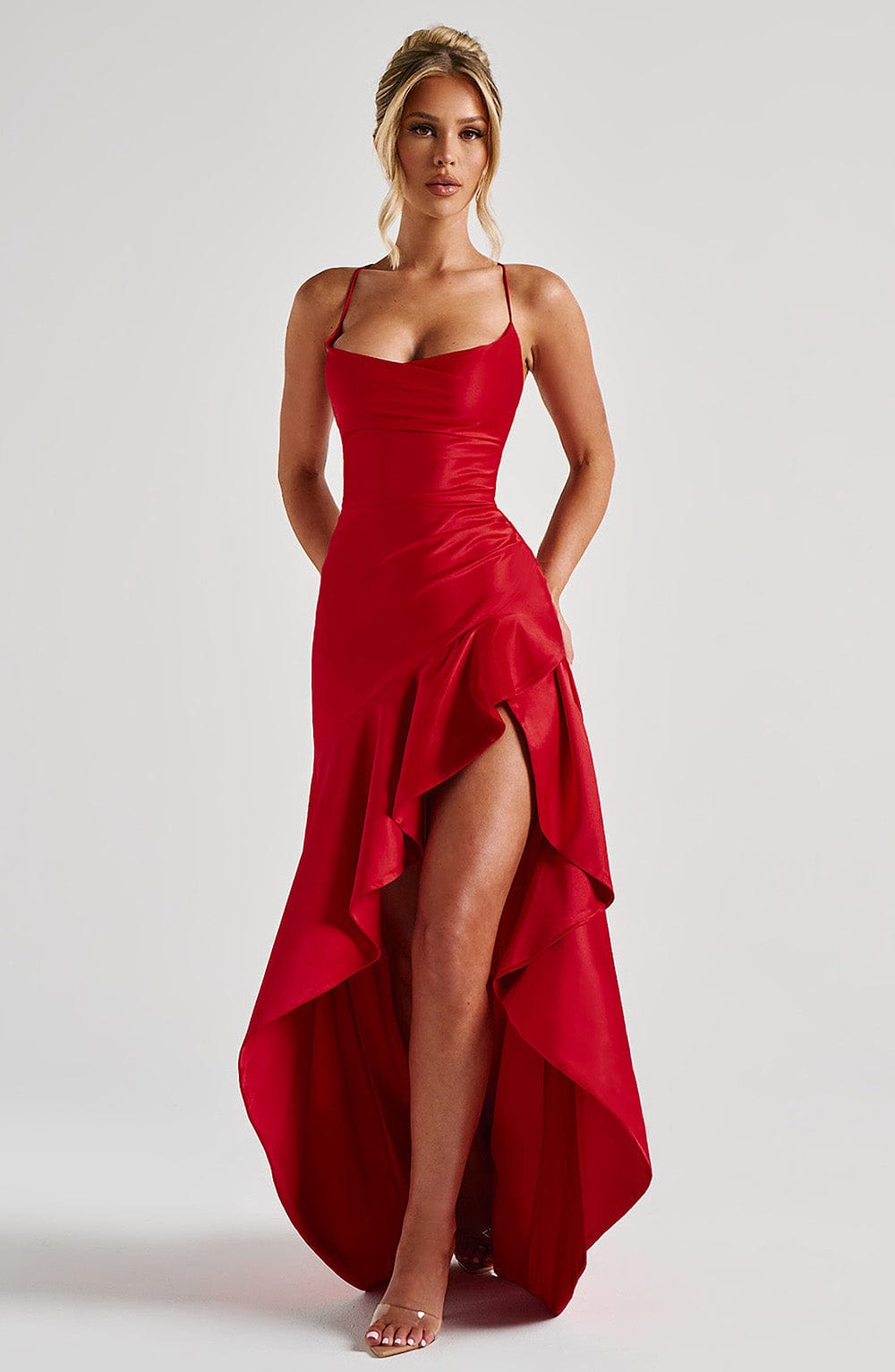 Samira Maxi Dress Red – Samira Red Long Dress, Power and Timeless Sophistication