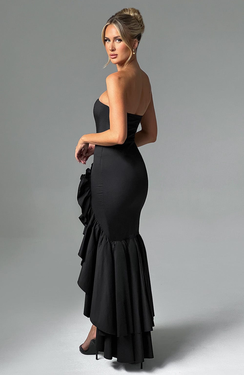 Angelina Maxi Dress Black - Angelina Black Long Dress, Timeless Sophistication and Refined Elegance