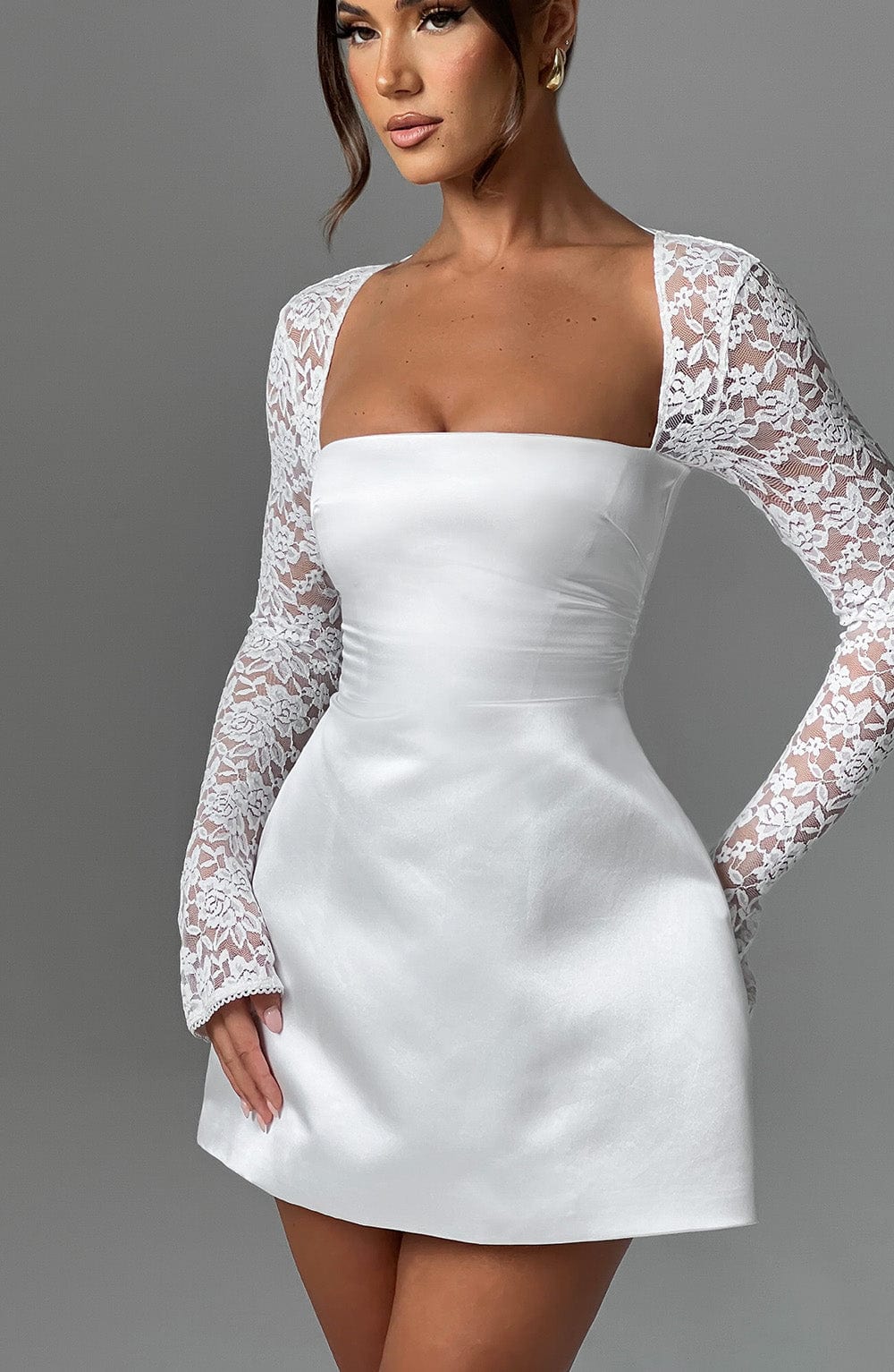Sadie Mini Dress Ivory - Sadie Ivory Mini Dress, Elegance and Modernity
