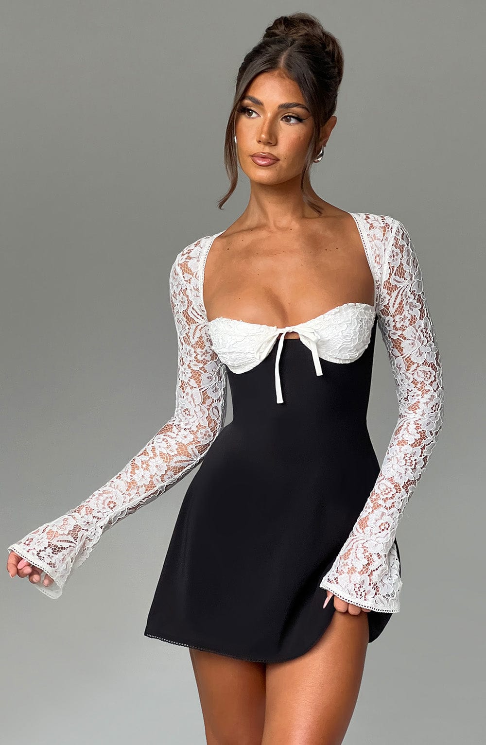 Jacinta Mini Dress Black & White – Jacinta Black and White Mini Dress, Sophistication and Timeless Style