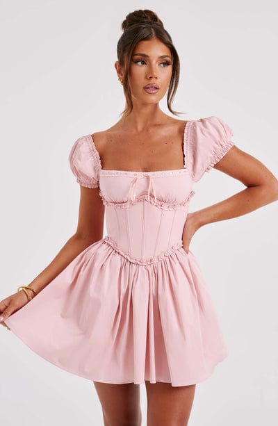Penelope Mini Dress Blush – Penelope Blush Mini Dress, Elegance and Delicacy in a Unique Piece