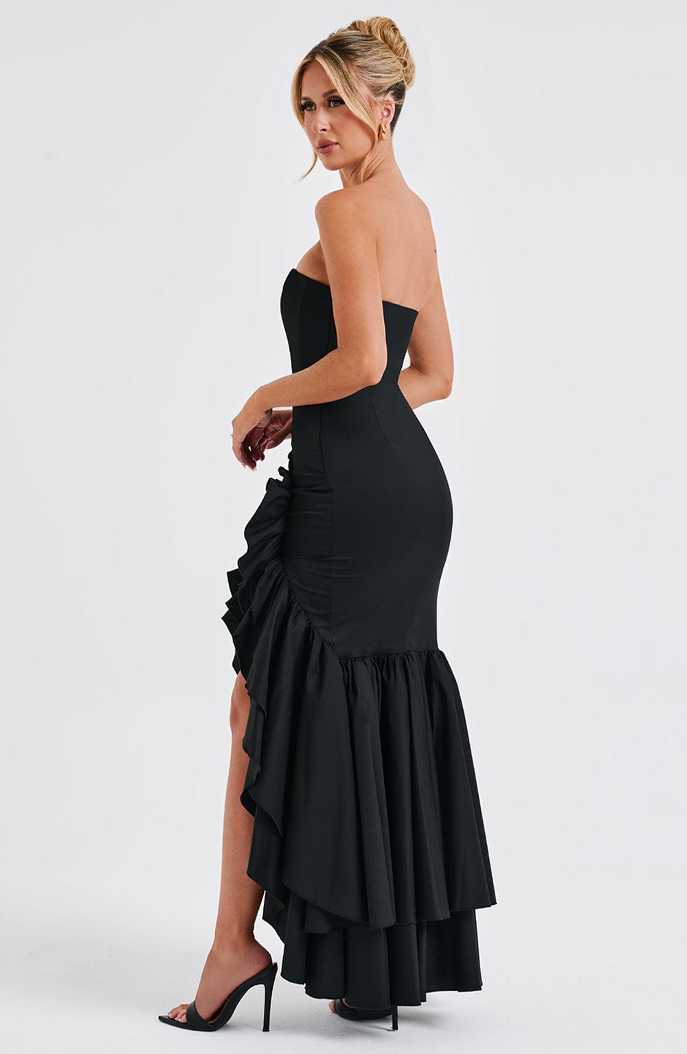Angelina Maxi Dress Black - Angelina Black Long Dress, Timeless Sophistication and Refined Elegance