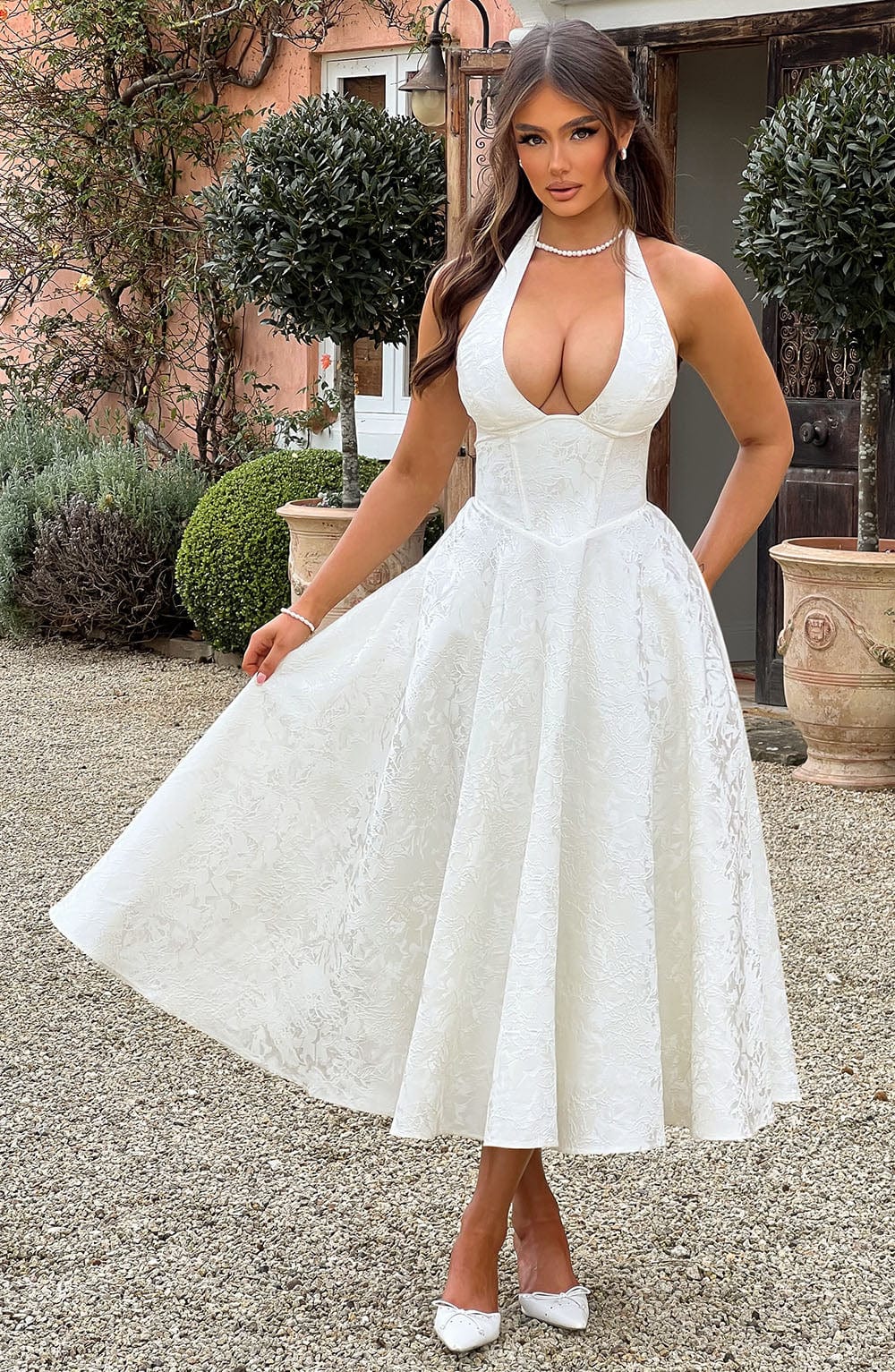 Effie Midi Dress Ivory – Effie Ivory Midi Dress, Sophistication and Timeless Elegance