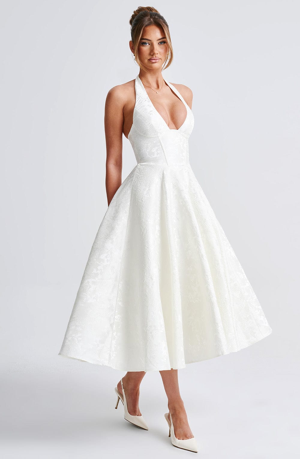 Effie Midi Dress Ivory – Effie Ivory Midi Dress, Sophistication and Timeless Elegance