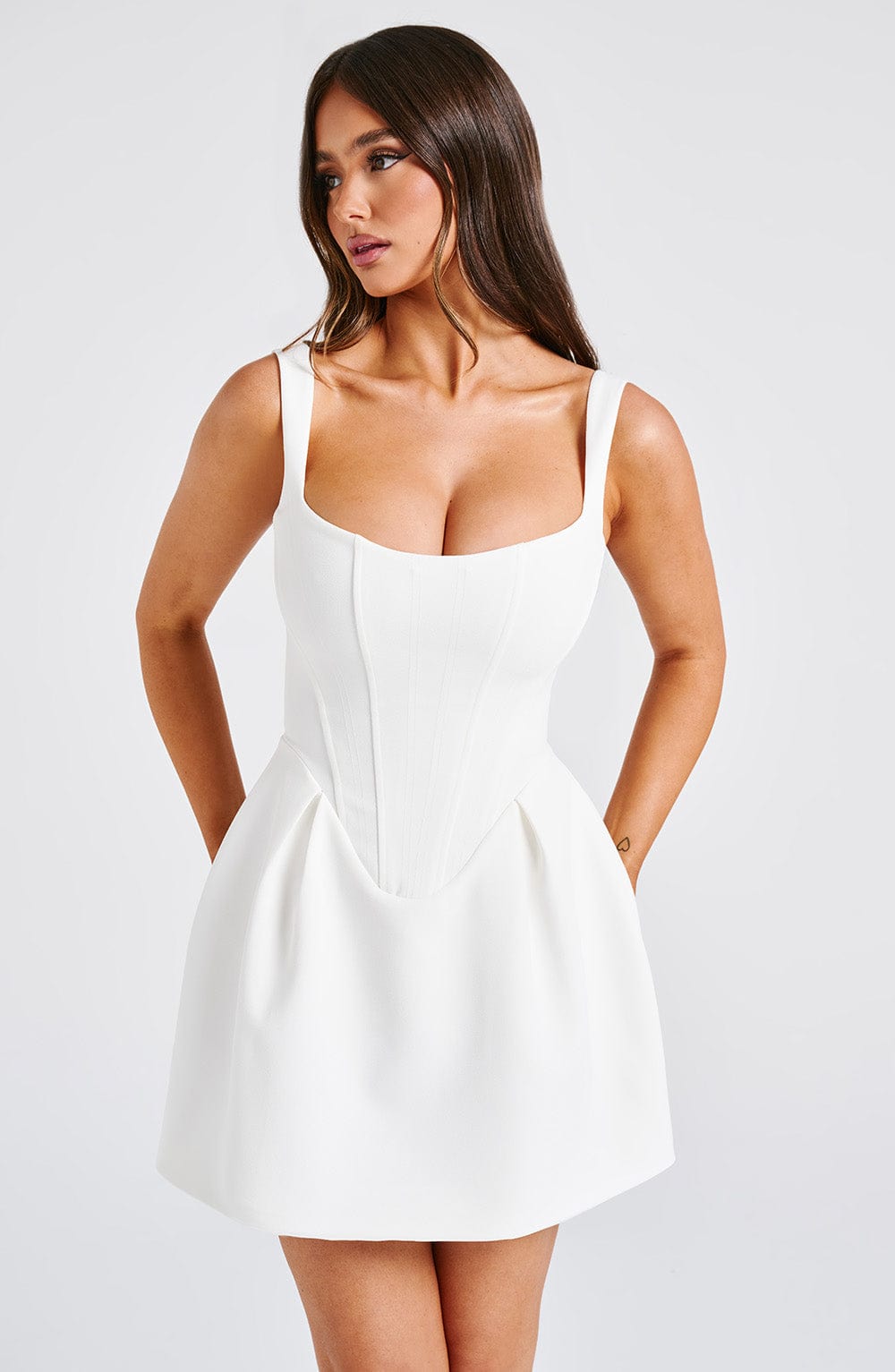 Janiyah Mini Dress Ivory – Janiyah Ivory Mini Dress, Refined Elegance and Exclusivity