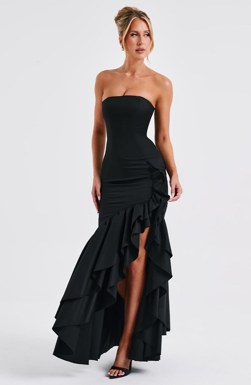 Angelina Maxi Dress Black - Angelina Black Long Dress, Timeless Sophistication and Refined Elegance