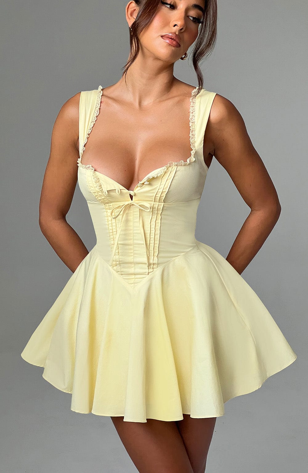 Antonella Mini Dress Lemon – Antonella Yellow Mini Dress, Freshness and Elegance for Special Occasions